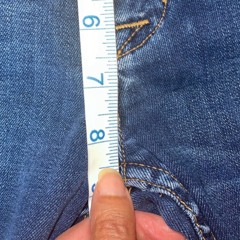 Hudson Womens Collin Mid Rise Faded‎ Skinny Ankle Jeans Dark Blue Size 28 - Picture 10 of 11